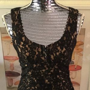 Nanette Lepore black lace corset top size 6